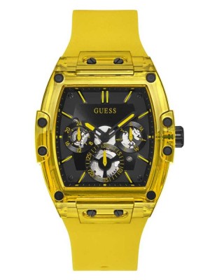 Montre Guess Yellow Plastic and Silicone Multifonction Homme Multicolore | 51923-ERLO