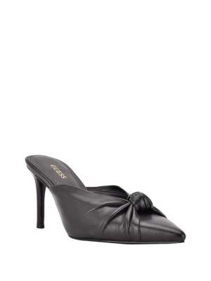 Mules Guess Knot Front Pointed Embout Mules Femme Noir | 83215-JZLM