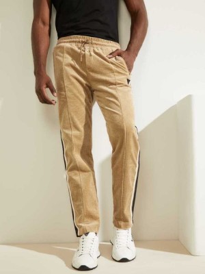 Pantalon Guess Myron Corduroy Homme Kaki | 67301-CDYX