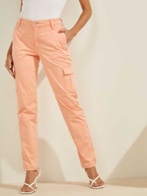 Pantalon Guess Sexy Cargo Femme Orange | 78630-ITCQ