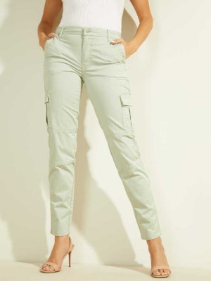 Pantalon Guess Sexy Cargo Femme Turquoise Clair | 71635-IMVW