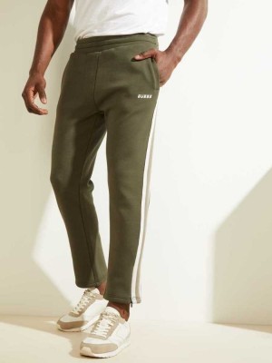 Pantalon Guess Side Stripe Homme Vert | 23809-ZRDC