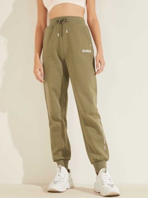 Pantalon Jogger Guess Contrast Logo Femme Lavage | 15973-LFXW