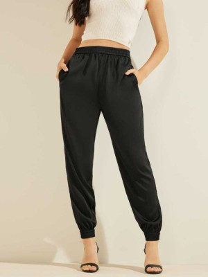 Pantalon Jogger Guess Eco Jay Femme Noir | 79524-QXTD