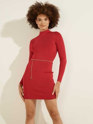 Peignoir Guess Mariah Open-Back Femme Rouge | 27538-AFRO