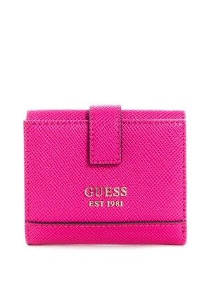 Portefeuilles Guess Cordelia Petite Trifold Femme Fushia | 58143-JBNQ