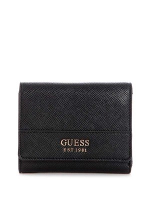 Portefeuilles Guess Katey Trifold Femme Noir | 67490-PLUE