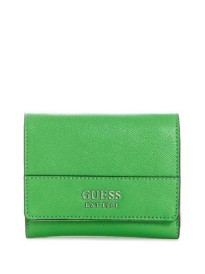 Portefeuilles Guess Katey Trifold Femme Vert | 09527-YCPL