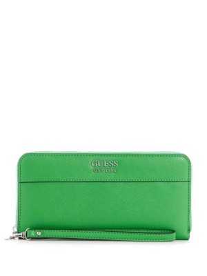 Portefeuilles Guess Katey Zip-Around Femme Vert | 49352-TXYK