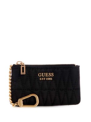 Portefeuilles Guess Layla Zip Pouch Femme Noir | 53719-WVET