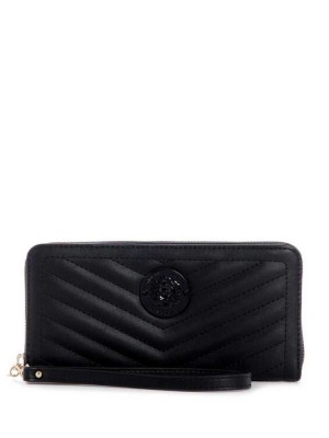 Portefeuilles Guess Lida Zip-Around Femme Noir | 57349-OCEK