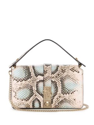 Sac Crossbody Guess Albury Mini Femme Serpent | 45763-BKCM