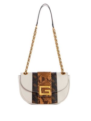 Sac Crossbody Guess Bling Python Convertible Femme Grise Multicolore | 56370-XMTA