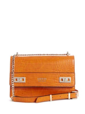 Sac Crossbody Guess Katey Convertible Femme Orange | 56439-SCVD