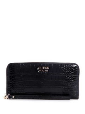 Sac Crossbody Guess Katey Zip-Around Femme Noir | 31027-EXHQ