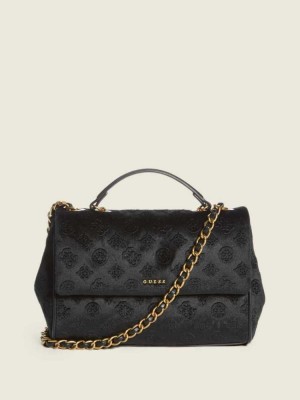 Sac Crossbody Guess Kimi Logo Convertible Femme Noir | 67094-BLOT