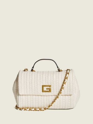 Sac Crossbody Guess Kimi Small Convertible Femme Blanche | 90857-OWRI