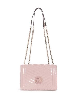 Sac Crossbody Guess Lida Convertible Femme Rose Rose | 06512-HREB