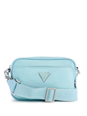 Sac Crossbody Guess Little Bay Camera Femme Turquoise Clair | 45697-HYOF