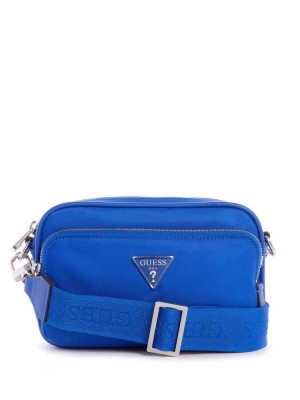 Sac Crossbody Guess Little Bay Camera Femme Bleu | 03486-XUOG