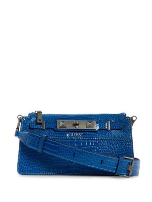 Sac Crossbody Guess Raffie Mini Femme Bleu Royal | 57901-ADXH