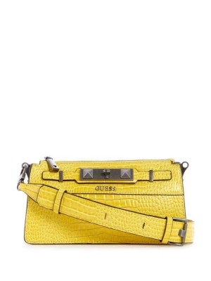 Sac Crossbody Guess Raffie Mini Femme Jaune | 98643-HCES