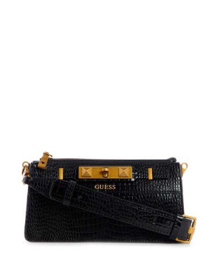 Sac Crossbody Guess Raffie Mini Femme Noir | 76035-QRKA