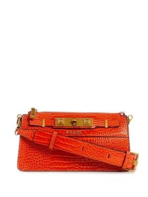 Sac Crossbody Guess Raffie Mini Femme Orange | 14329-MQWA