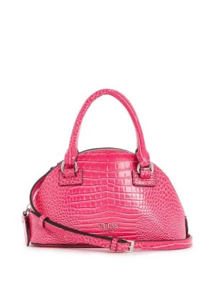 Sac Crossbody Guess Shilah Small Dome Femme Fushia | 25601-XSJK