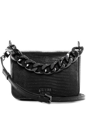 Sac Crossbody Guess Tullia Mini Femme Noir | 72465-BUFK