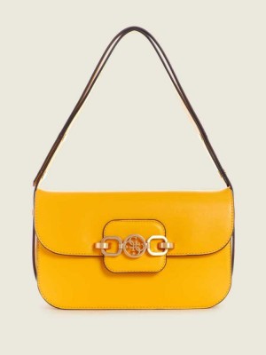 Sac Porté Épaule Guess Hensely Convertible Femme Jaune | 67932-TODM