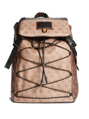 Sacs à Dos Guess Salameda Homme Marron Multicolore | 71508-DBOU