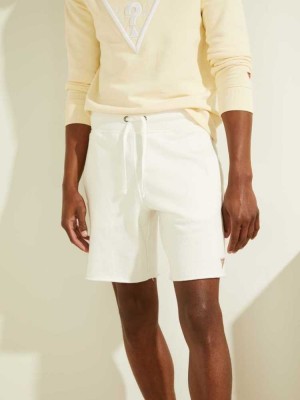 Short Guess Eco Roy Fleece Homme Blanche | 40265-AFTN