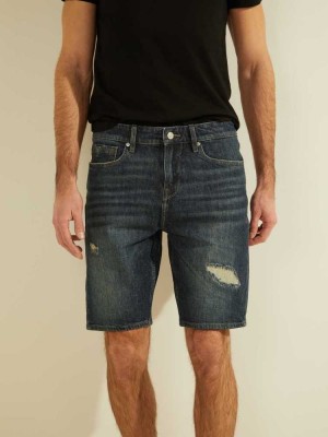 Short Guess Slim Denim Homme Lavage | 34091-EDAU