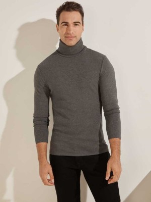 T Shirts Guess Mateo Turtleneck Homme Grise Foncé | 94715-FNST