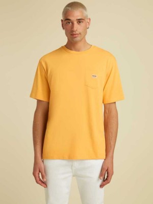 T Shirts Guess Originale Kit Pocket Homme Mangue Jaune | 84956-CLVS