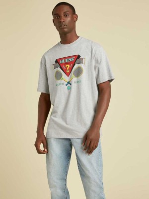 T Shirts Guess Originale Logo Homme Grise Foncé | 61754-QICJ