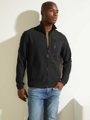 Vestes Guess Explorer Zip-Up Homme Noir | 94573-JXHV