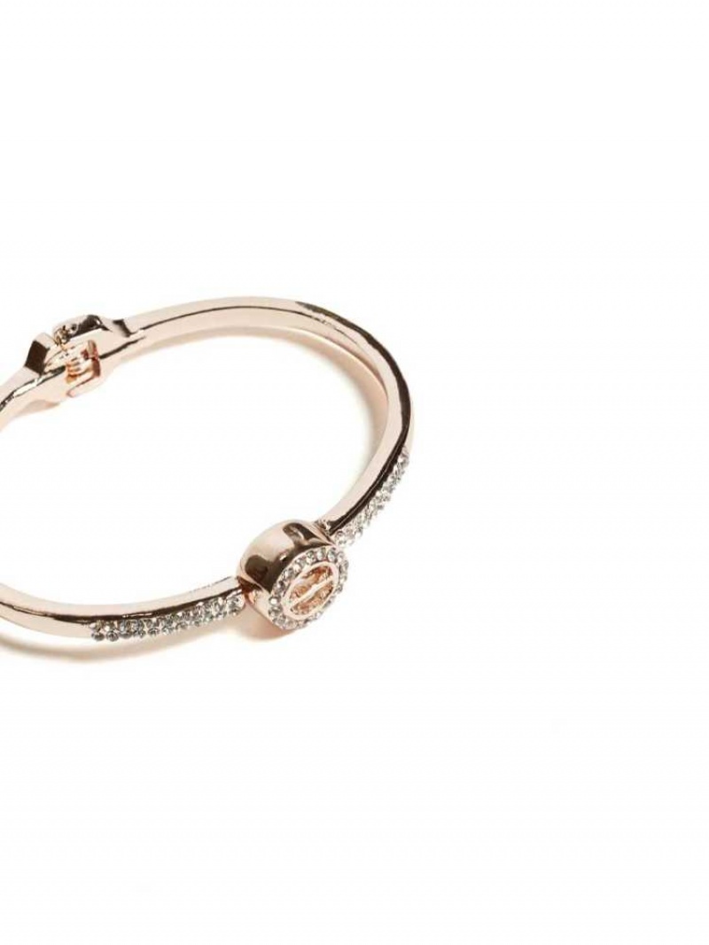 Bague Guess Caged Crystal Bangle Femme Rose Doré | 18423-RJFB