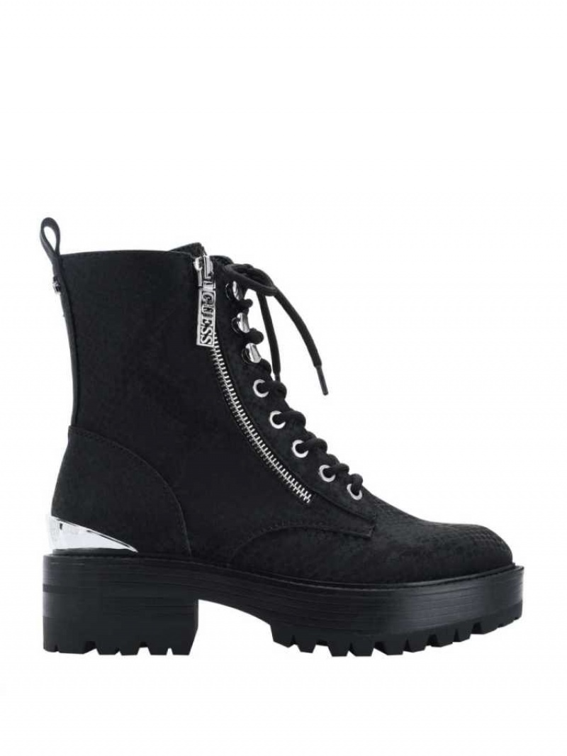 Botte Guess Fearne Combat Femme Noir | 65318-WNRL