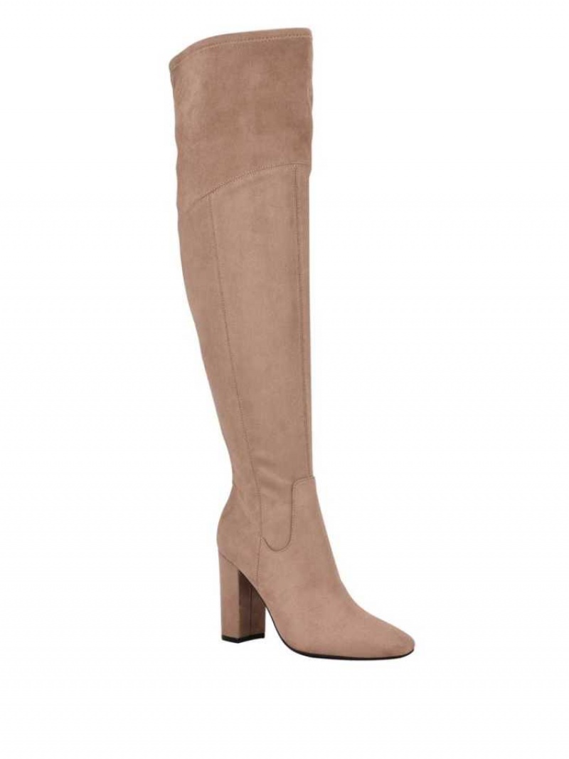 Botte Guess Mireya Over-The-Knee Femme Beige | 72908-DHTN