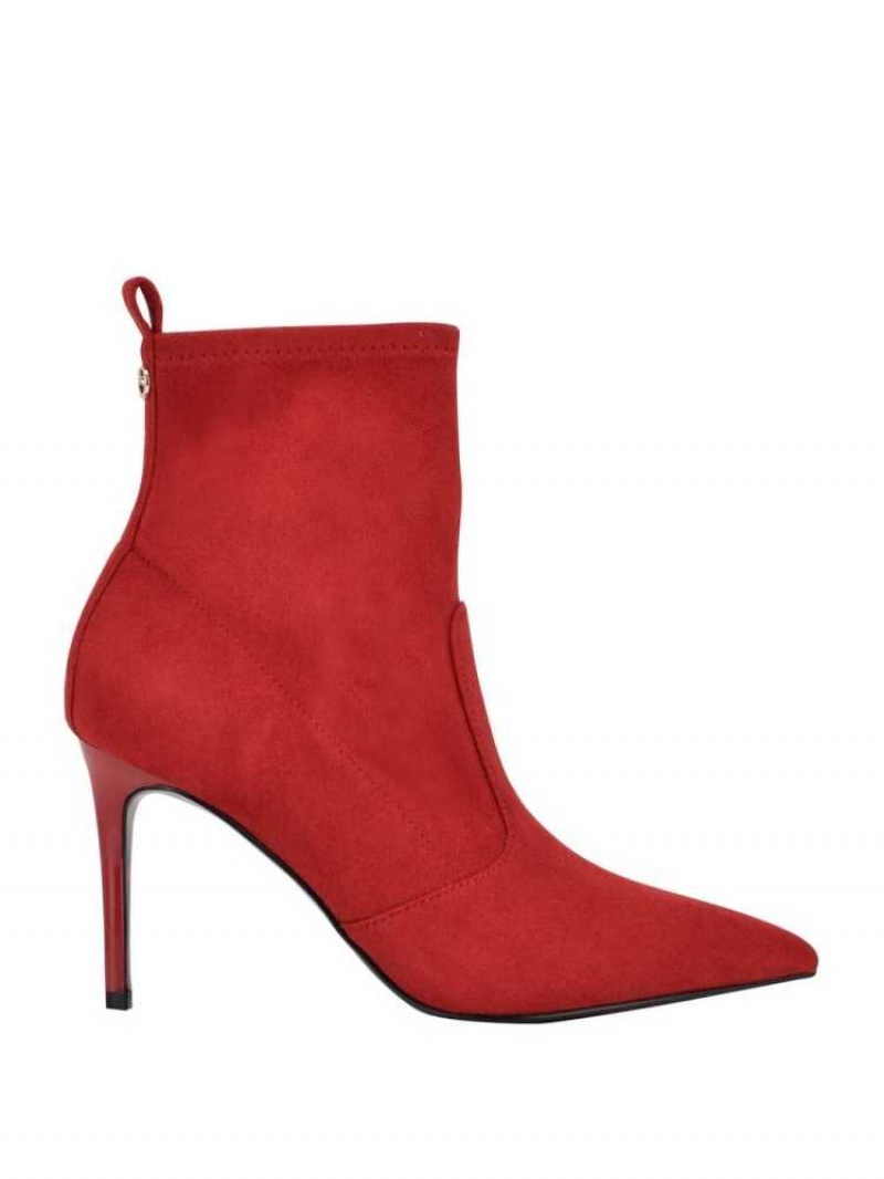 Bottines Guess Dafina Faux-Daim Sock Femme Rouge | 94725-MQBN