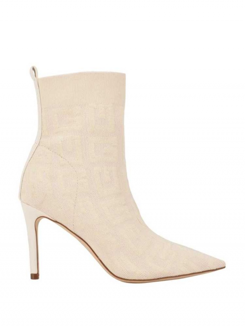 Bottines Guess Dallyca G-Logo Sock Femme Blanche | 24785-OZPL