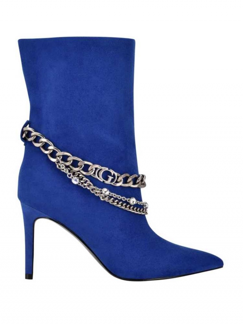 Bottines Guess Dasilda Chain Femme Bleu | 93071-CKUA