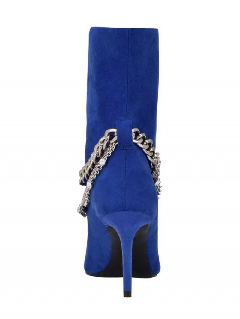 Bottines Guess Dasilda Chain Femme Bleu | 93071-CKUA