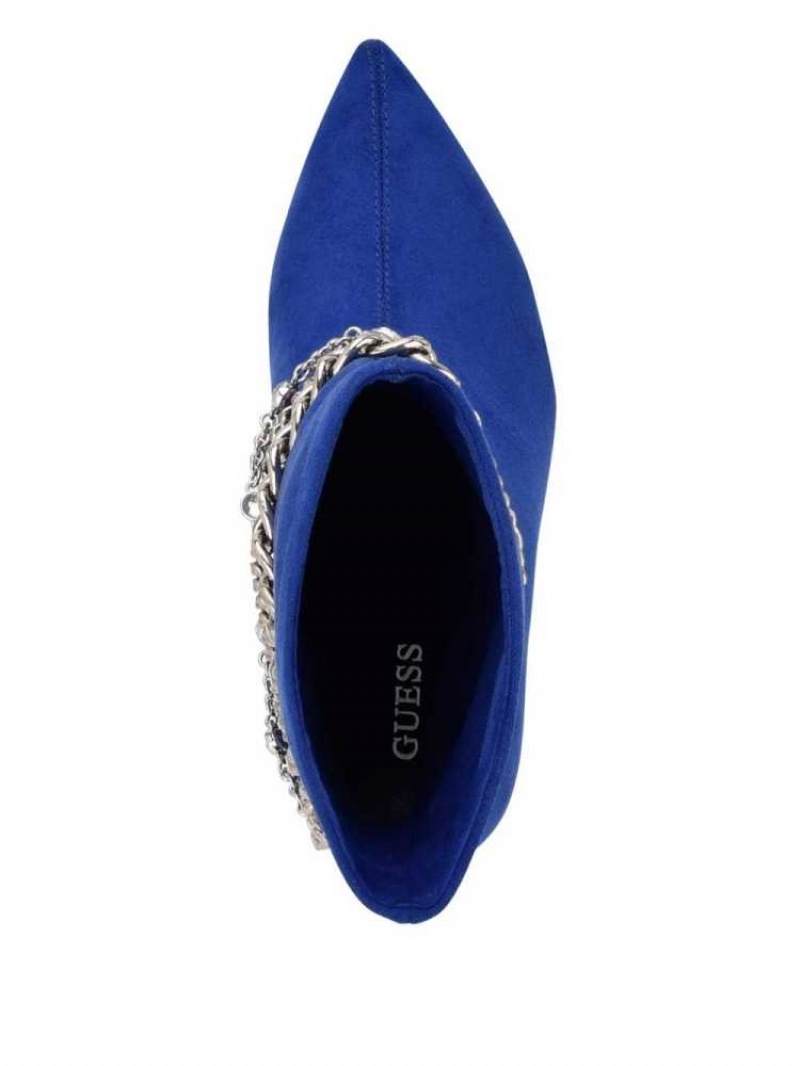 Bottines Guess Dasilda Chain Femme Bleu | 93071-CKUA