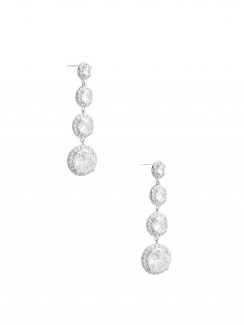 Boucles d'Oreilles Guess Cubic Zirconia Cascading Femme Argent | 12930-JTAB