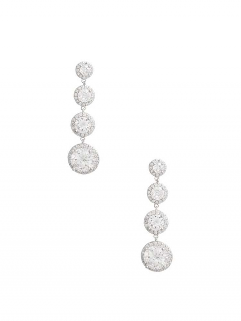 Boucles d\'Oreilles Guess Cubic Zirconia Cascading Femme Argent | 12930-JTAB