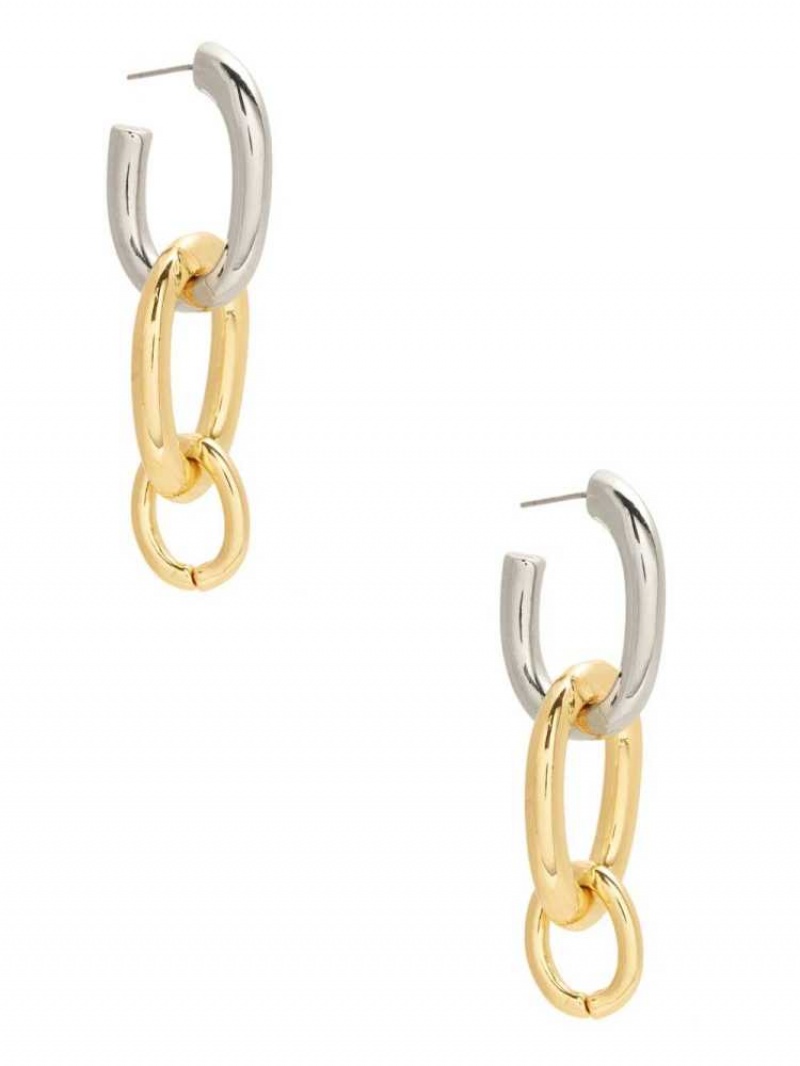 Boucles d'Oreilles Guess Multi-Tone Chain Femme Doré Multicolore | 86279-XFYI