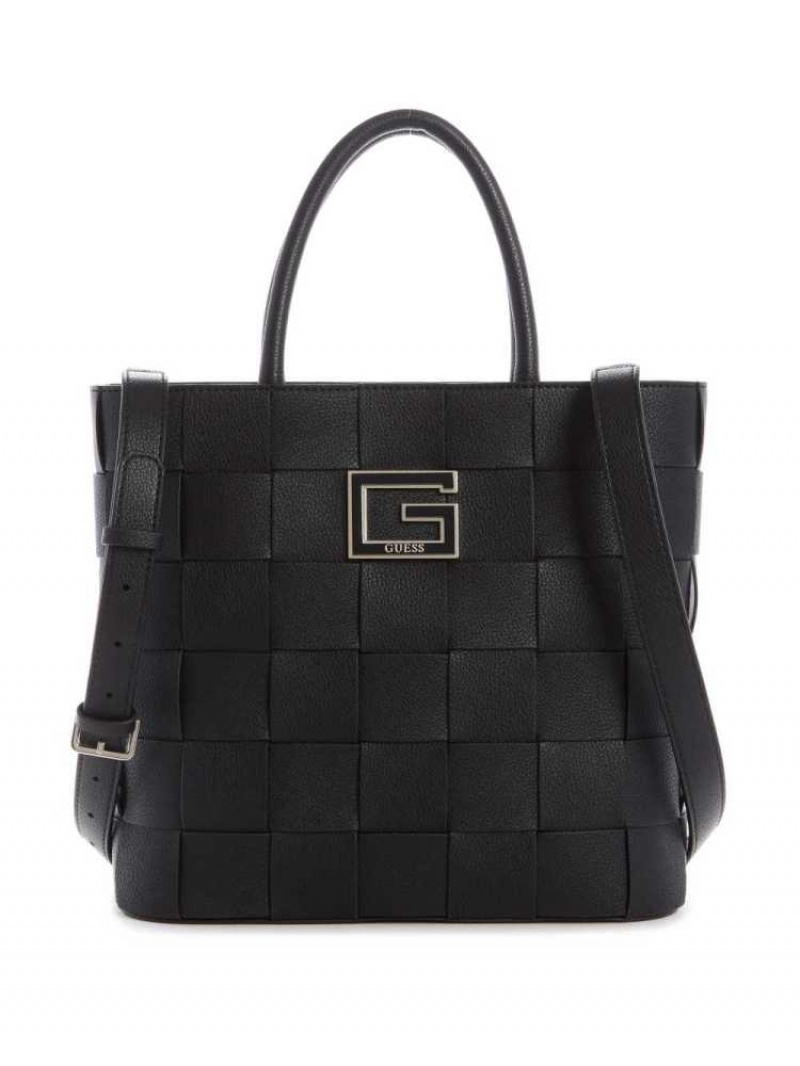 Cabas Guess Liberty City Shopper Femme Noir | 26175-QYXC